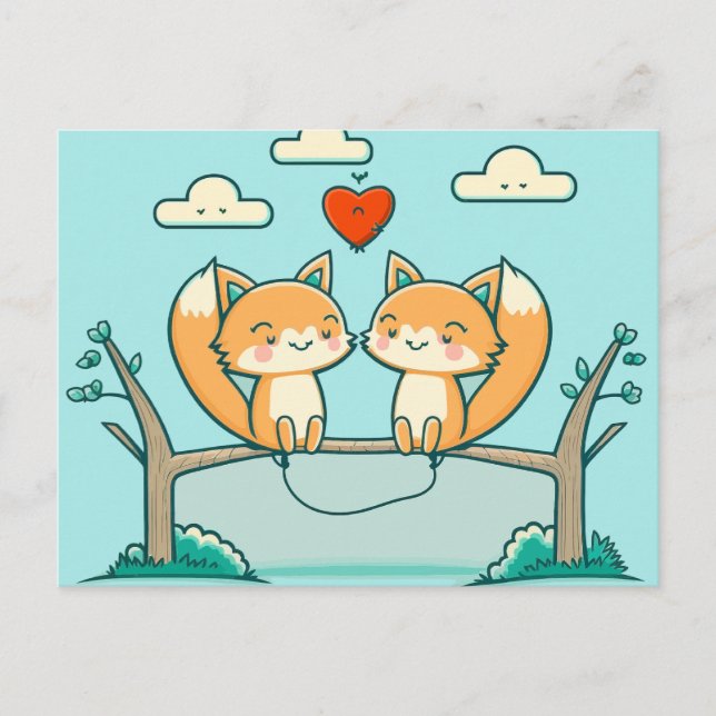 Fox Love Postcard (Front)