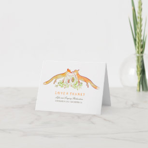 Fox Love Rustic and Whimsical Thank You Cards
