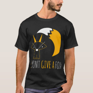 Fox Lover I Dont Give A Fox Abstract Pencil Drawin T-Shirt
