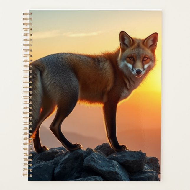 Fox Lovers Personal Journal or Diary  Planner (Front)