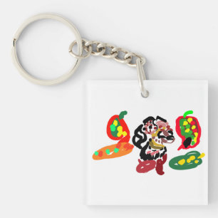 Fox mark autumn keychain