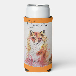 Fox mignonne rouge aquarelle peinture Glacière d'a