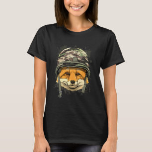 Fox Military Soldier Veterans Day Animal Fox  Hunt T-Shirt