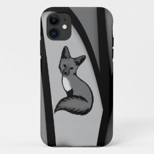 Fox Modern Art Design in Silver iPhone 11 Case