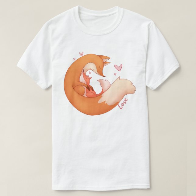 Fox Mom and Baby T-Shirt (Design Front)