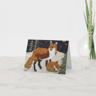 Fox Mother and Cub Notecard