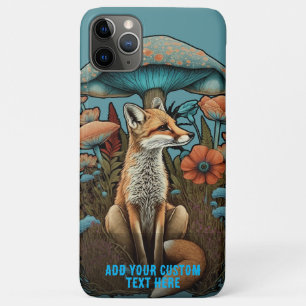 Fox Mushroom Wildflower Cottagecore Floral Custom iPhone 11 Pro Max Case