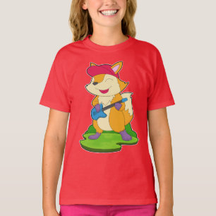 Fox Musician Guitar Music T-Shirt