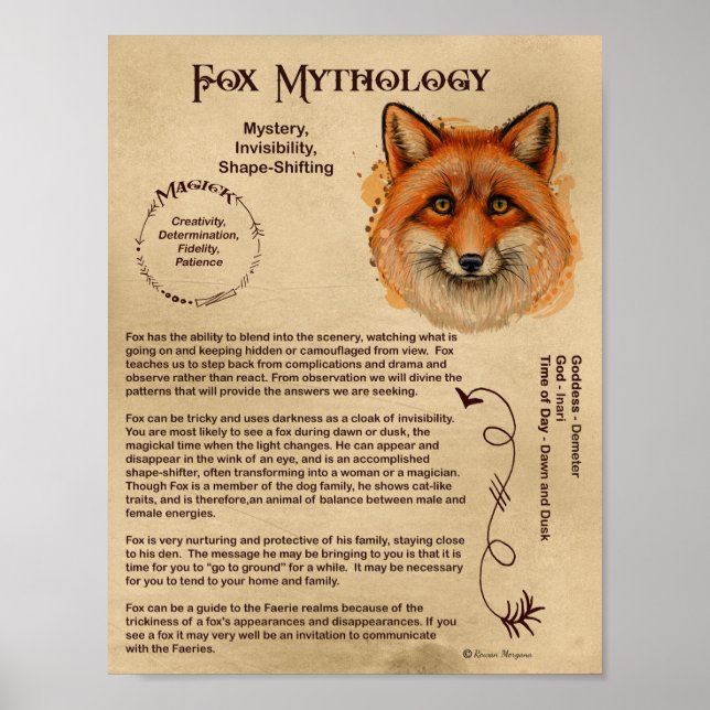 FOX MYTHOLOGIE POSTER (Devant)