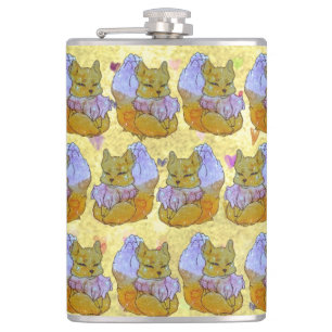 Fox named Dice Hip Flask