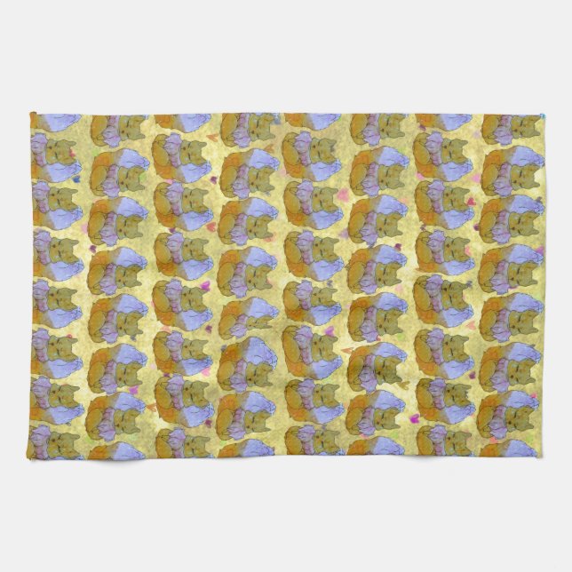 Fox named Dice Kitchen Towel (Horizontal)