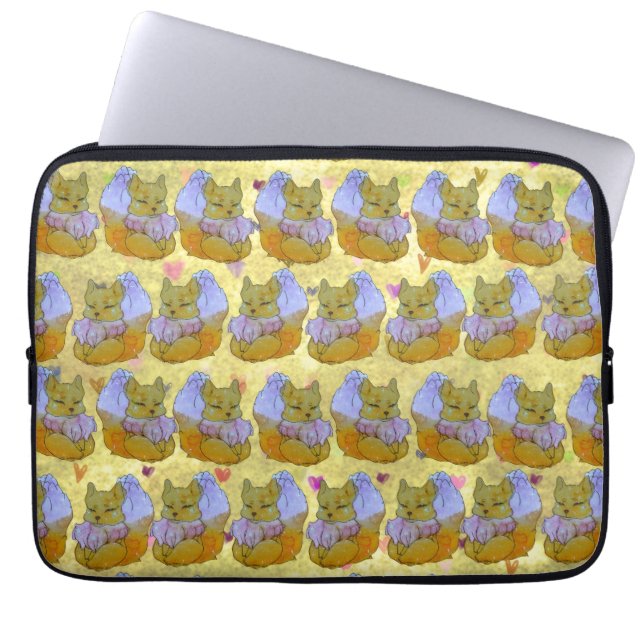 Fox named Dice Laptop Sleeve (Front)
