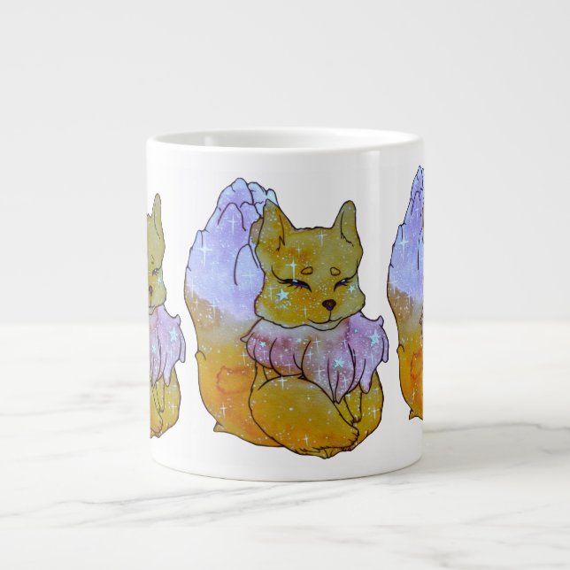 Fox named Dice Large Coffee Mug (Front)