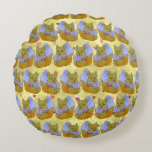 Fox named Dice Round Pillow<br><div class="desc">The Lucky Charms they are a group of very lucky and cute Friends of Animals with beautiful and colorful patterns spreading luck as they go along the road of happy life journey. Hi I'm a Fox from the universe of luck and my name is Dice just like the lucky Dice...</div>
