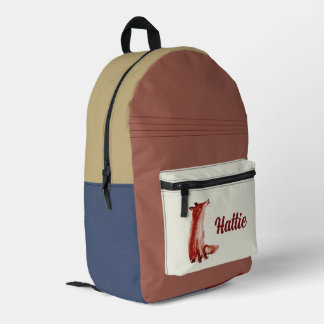 Fox Natural Colourful Printed Backpack