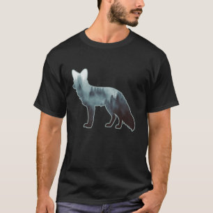 Fox Nature Forest Mountains Trees Wildlife Animal T-Shirt