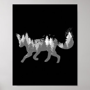Fox Nature Outdoor Hiking Camping Hunting Gift  Poster