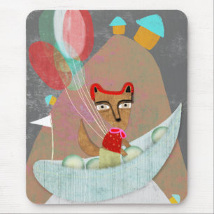 Fox Navigator Balloons Pea pod Mouse Pad
