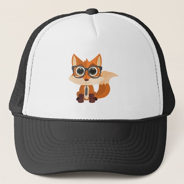 Fox Nerd Trucker Hat (Front)