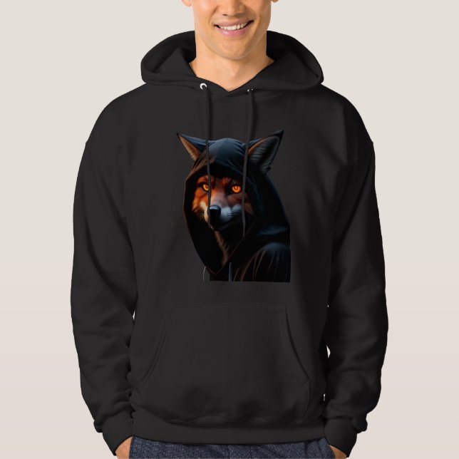 Fox Ninja with Burning Eyes Hoodie (Front)