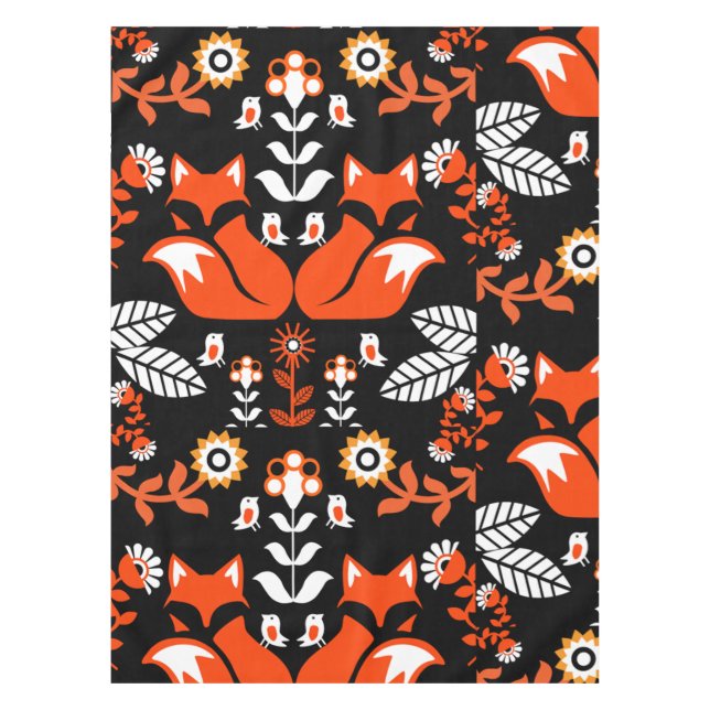 Fox Nordic Scandinavian Folk Art nappe (Devant)