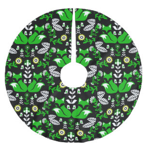 Fox Nordic Scandinavian Folk Art     Tablecloth Brushed Polyester Tree Skirt