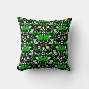 Fox Nordic Scandinavian Folk Art     Tablecloth Throw Pillow