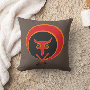 Fox of life - Red. Throw Pillow