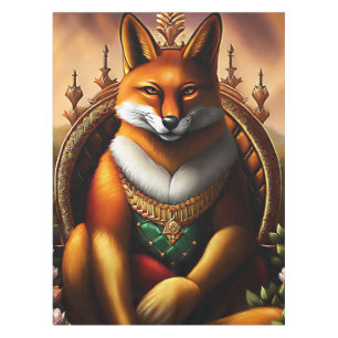 Fox on a throne tablecloth
