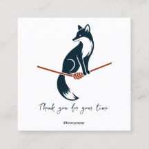 Fox on rope, shibari visiting card