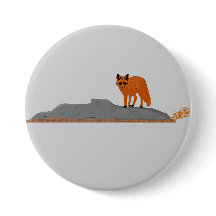 🦊 Fox on the Rock Badge / Pin Button - Accessory 