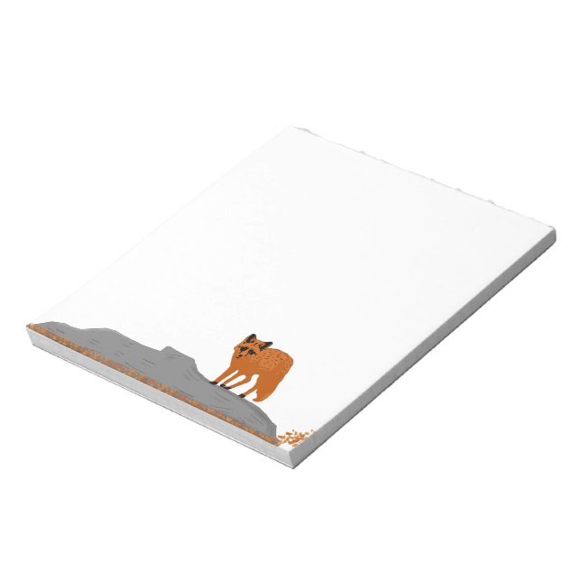 🦊 Fox on the Rock Notepad (Rotated)