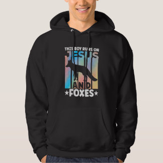 Fox Outfit for Foxes Lovers Apparel for Boys Hoodie