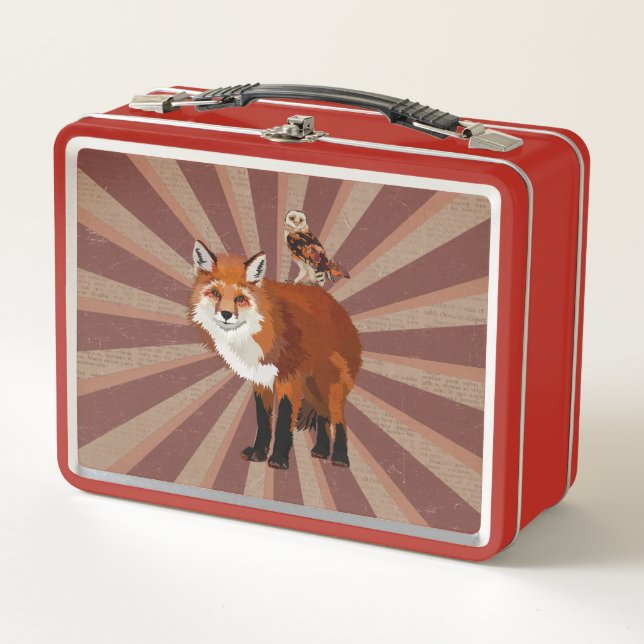 FOX & OWL METAL LUNCH BOX (Front)