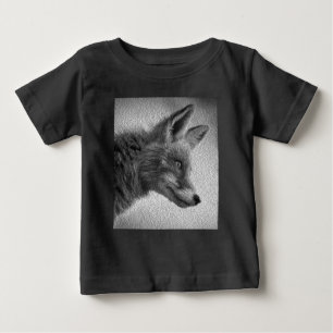 FOX PAINTING STYLE BLACK AND WHITE BABY T-Shirt