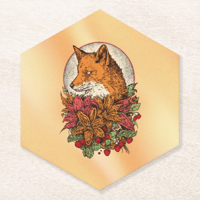 Fox Paper Coaster (Front)