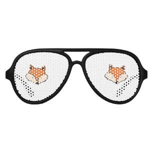 Fox pattern aviator sunglasses