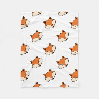 Fox pattern fleece blanket