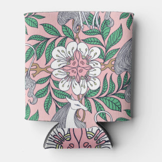 Fox Pattern: Whimsical Vintage Seamless Can Cooler