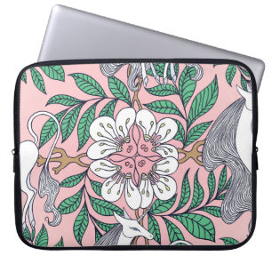 Fox Pattern: Whimsical Vintage Seamless Laptop Sleeve
