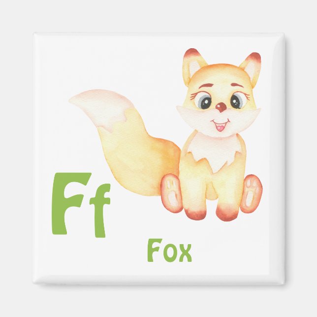 Fox personalize ABC: Letter F - Add Your Name Magnet (Front)