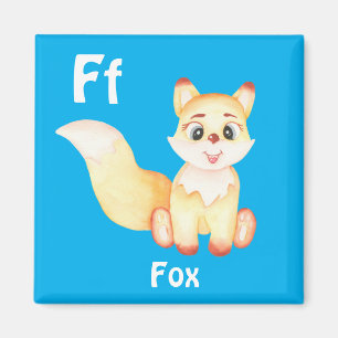 Fox personalize ABC: Letter F - Add Your Name Magnet