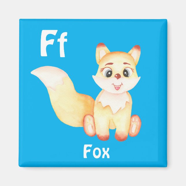 Fox personalize ABC: Letter F - Add Your Name Magnet (Front)