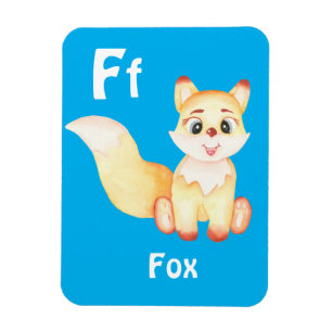 Fox personalize ABC: Letter F - Add Your Name Magnet