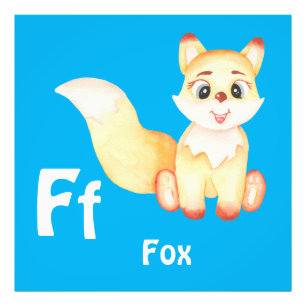Fox personalize ABC: Letter F - Add Your Name Photo Print