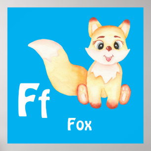 Fox personalize ABC: Letter F - Add Your Name Poster