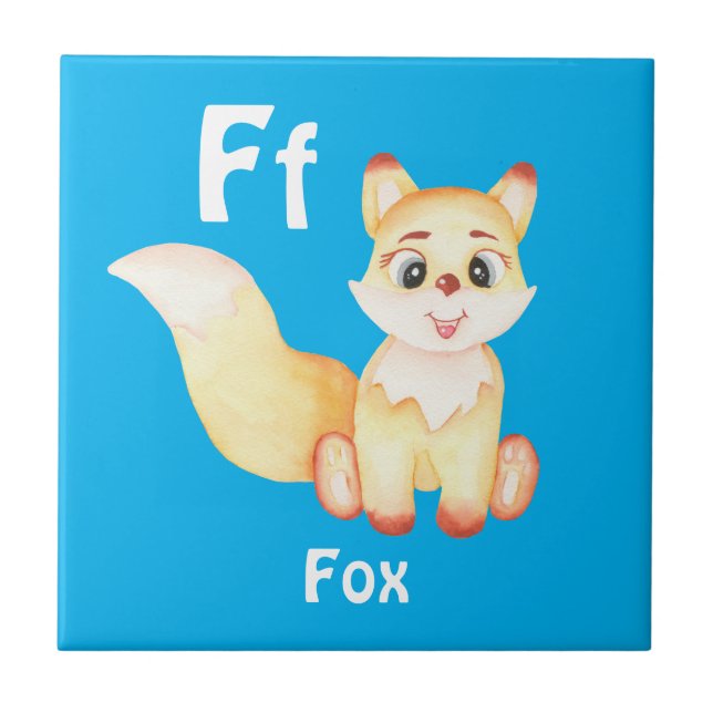 Fox personalize ABC: Letter F - Add Your Name Tile (Front)