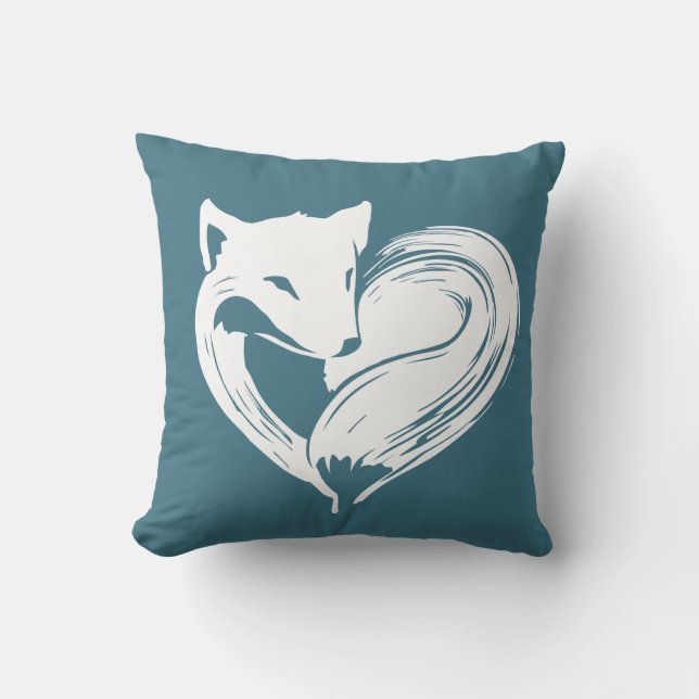 Fox Pillow - Love foxes (Front)