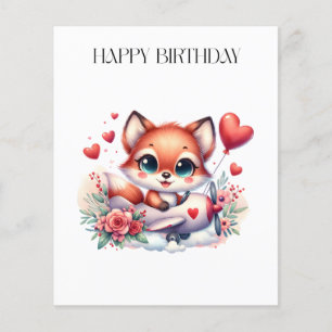 Fox Pilot Birthday Flyer