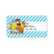 Fox Pilot in Green & Orange Airplane; Blue Stripes